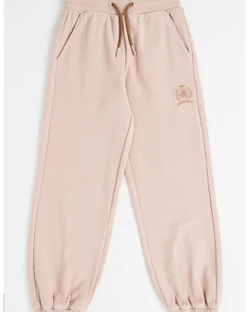 Pantaloni de trening relaxed-fit cu logo, Maro deschis