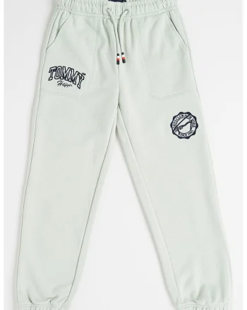 Pantaloni de trening cu doua buzunare, Albastru ultramarin/Verde pal