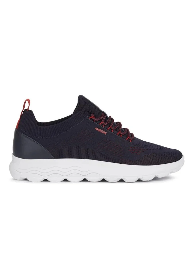 Pantofi sport din plasa tricotata cu logo, Albastru inchis