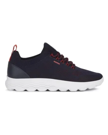 Pantofi sport din plasa tricotata cu logo, Albastru inchis