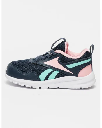 Pantofi cu insertii de piele pentru alergare Sprinter, Roz pastel/Bleumarin/Verde menta
