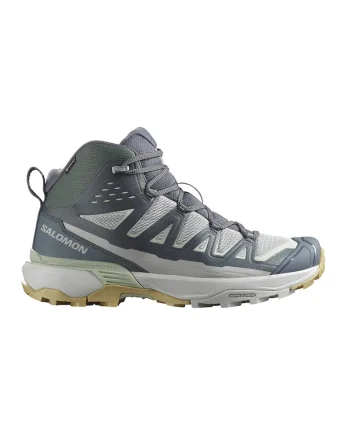 Ghete mid-cut cu tehnologie Gore-Tex pentru drumetii X Ultra 360 Edge, Verde/Gri deschis/Gri carbune