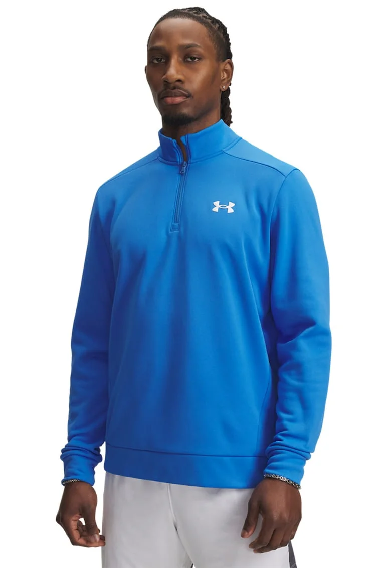 Bluza cu fenta cu fermoar pentru fitness, Albastru royal