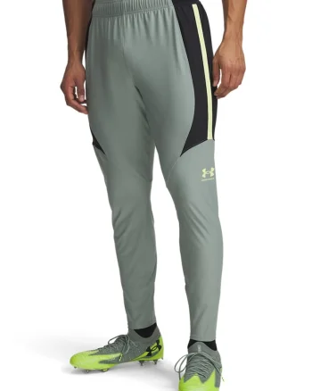Pantaloni cu buzunare laterale pentru fotbal Challenger Pro, Negru/Verde pal