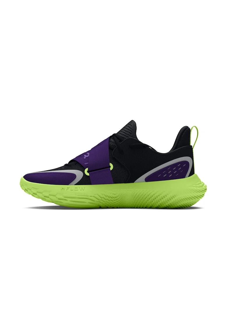Pantofi Flow Futr X4 pentru baschet, Negru/Gri deschis/Verde pal