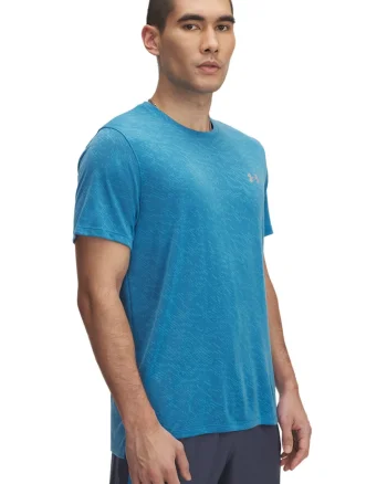 Tricou cu model camuflaj pentru alergare Launch, Albastru inchis