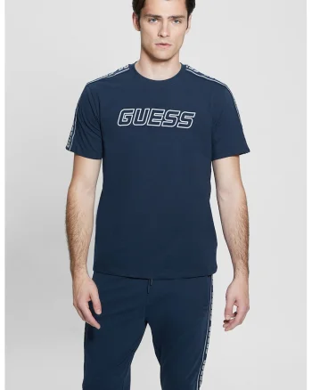 Tricou cu decolteu rotund pentru fitness, Bleumarin