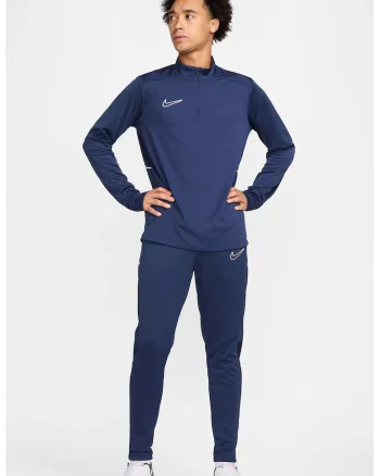 Pantaloni slim-fit cu logo, pentru fotbal, Alb/Albastru inchis