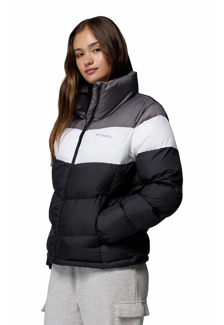Geaca cu model colorblock Puffect™ II, Negru/Gri/Alb optic