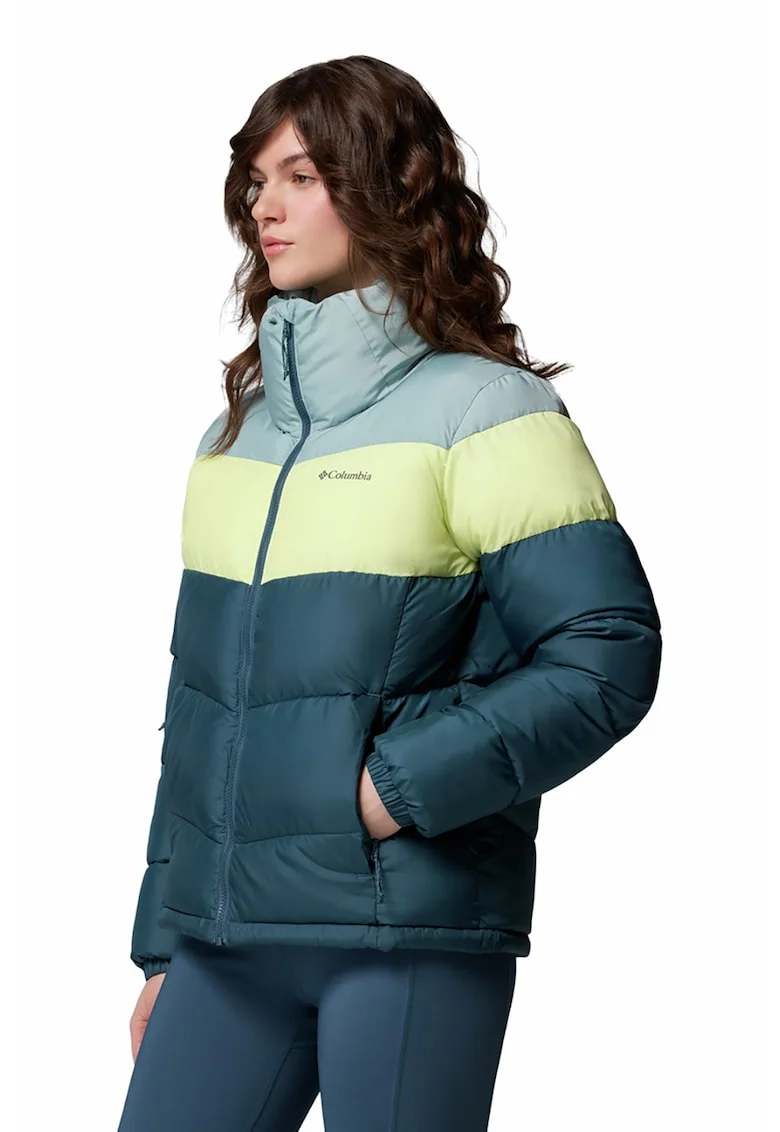 Geaca cu model colorblock Puffect™ II, Albastru pastel/Albastru inchis/Galben pal
