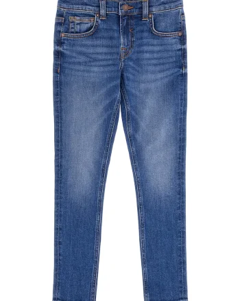 Blugi skinny cu aspect decolorat, Albastru