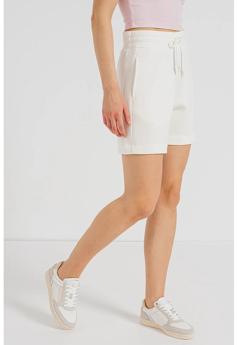 Pantaloni scurti din neopren, pentru fitness, Alb
