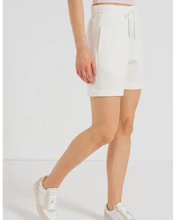 Pantaloni scurti din neopren, pentru fitness, Alb