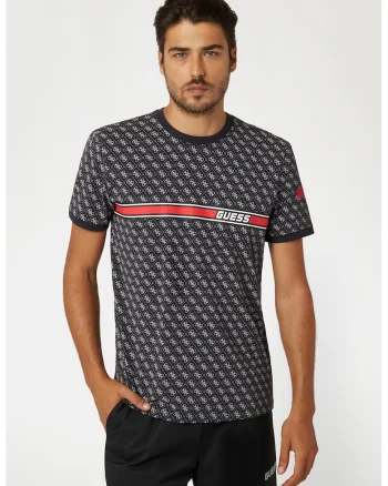 Tricou cu imprimeu logo, pentru fitness, Rosu/Alb fildes/Albastru ultramarin