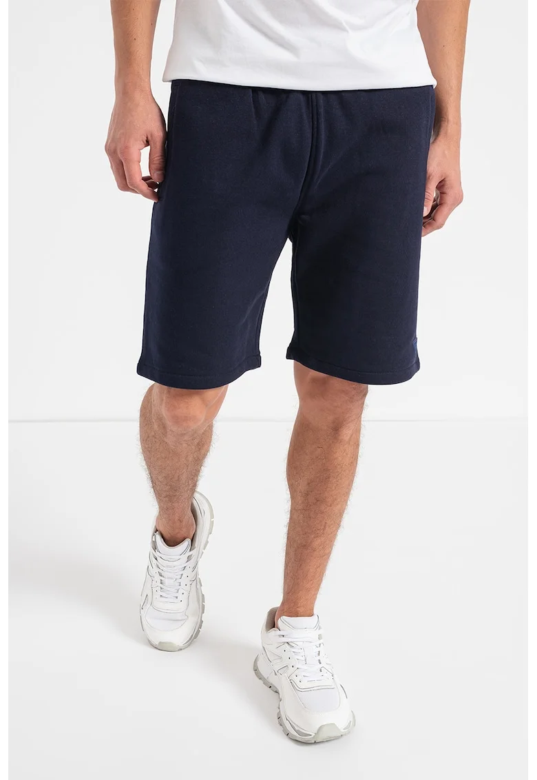Pantaloni scurti cu snur in talie, pentru fitness, Bleumarin