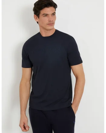 Tricou cu logo in relief, pentru antrenament, Negru stins