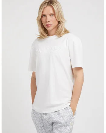 Tricou cu logo in relief, pentru antrenament, Alb