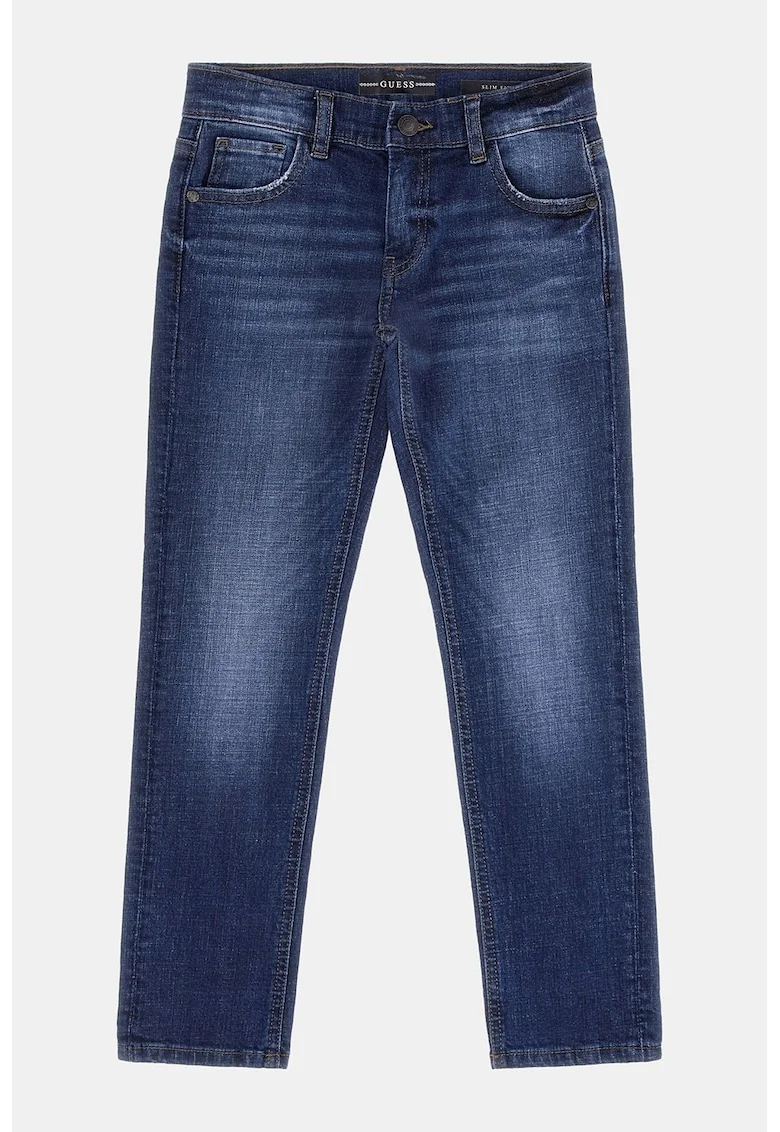 Blugi slim fit cu talie medie, Bleumarin