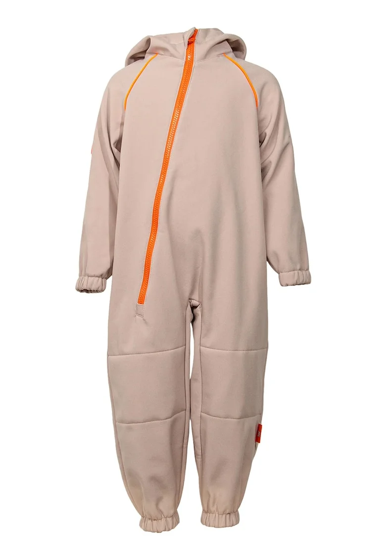 Salopeta impermeabila cu gluga Softshell, Roz pal