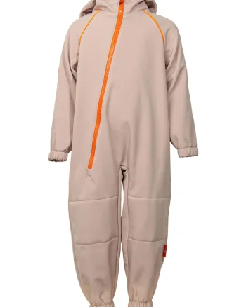 Salopeta impermeabila cu gluga Softshell, Roz pal