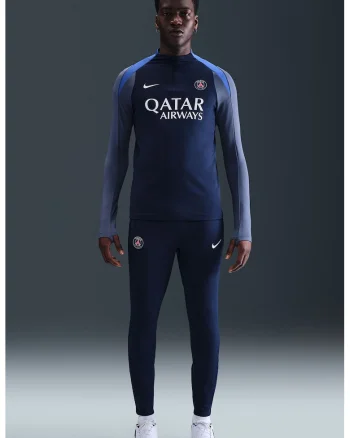 Bluza cu tehnologie Dri-FIT, pentru fotbal Paris Saint-Germain, Alb/Albastru prafuit/Bleumarin