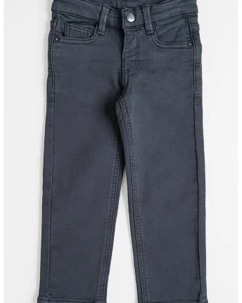 Blugi slim fit cu design 5 buzunare, Gri inchis