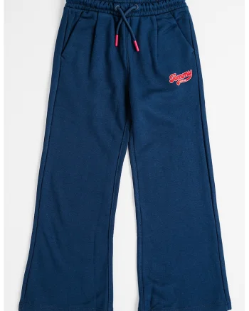 Pantaloni de trening evazati cu snur, Albastru ultramarin