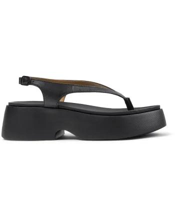 Sandale de piele cu catarama Tasha, Negru