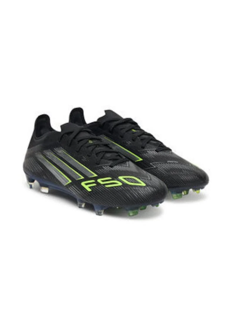Pantofi sport din material textil cu accente contrastante, pentru fotbal