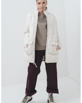 Jacheta regular-fit cu guler mediu, Bej