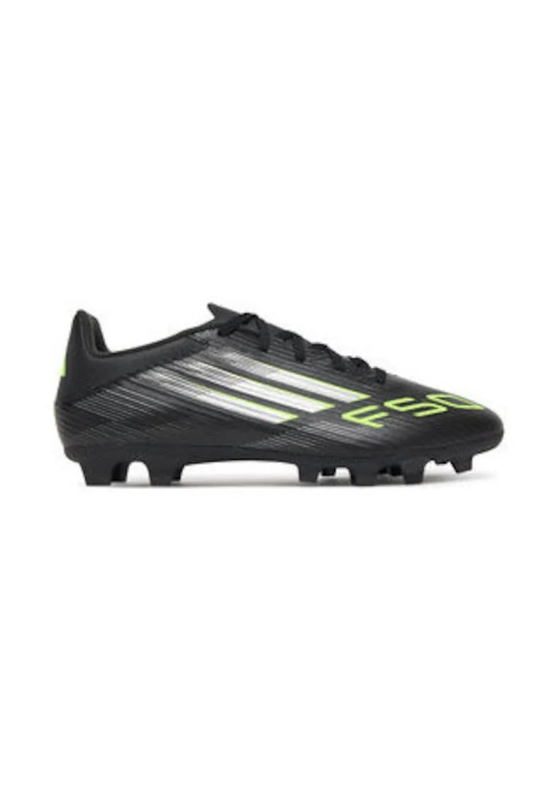 Pantofi sport din piele eologica cu crampoane si inchidere cu siret, pentru fotbal