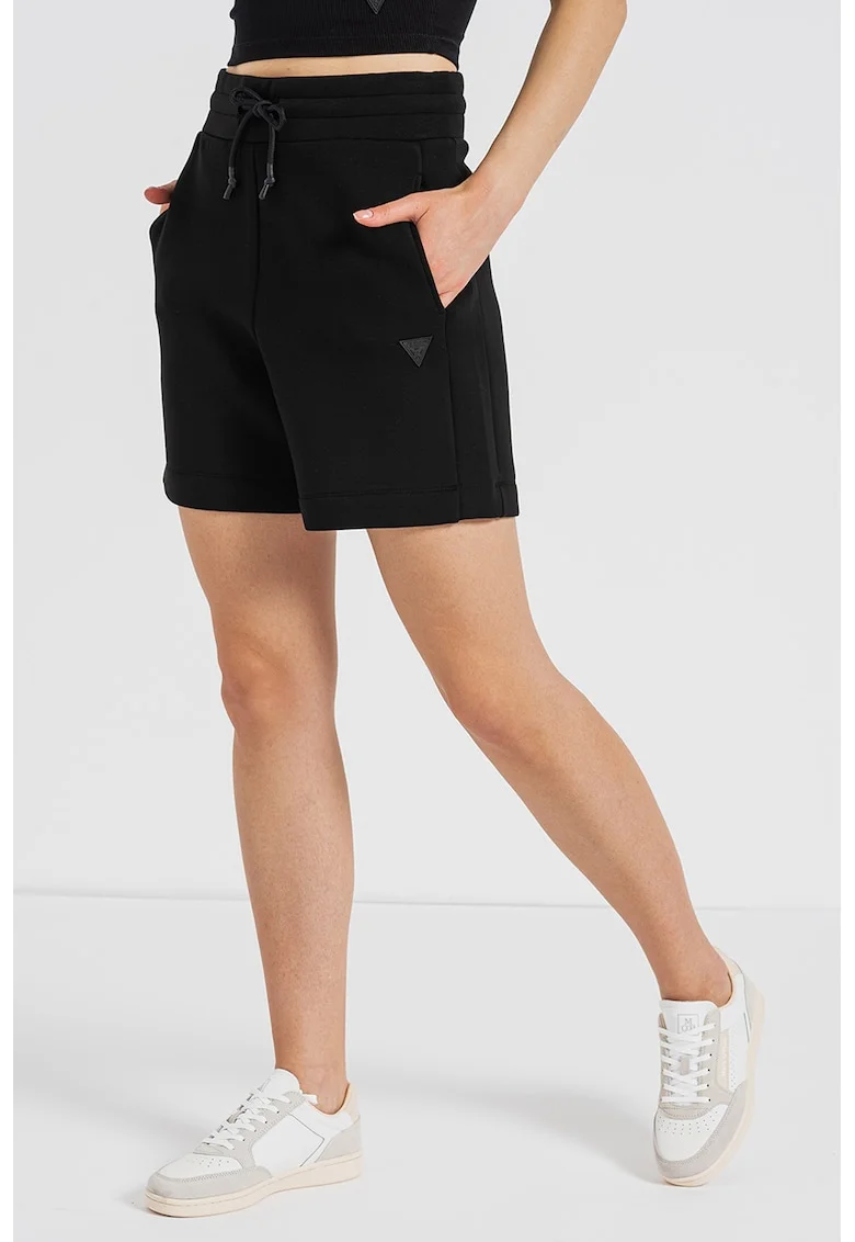 Pantaloni scurti din neopren, pentru fitness, Negru