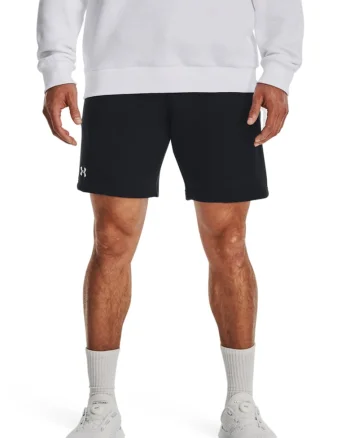 Pantaloni scurti cu logo, pentru fitness Rival, Alb/Negru