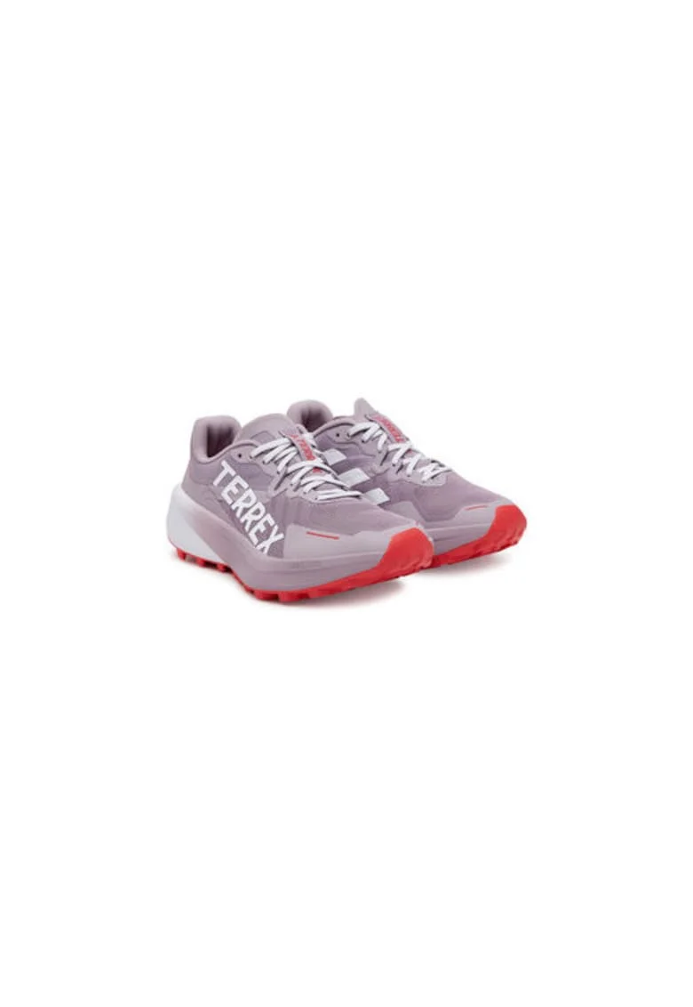 Pantofi sport din material textil cu logo si sireturi, pentru alergare