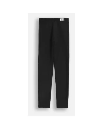 Colanti  elastici, negru, poliester, pentru fete, crac lung, cu aplicatie decorativa