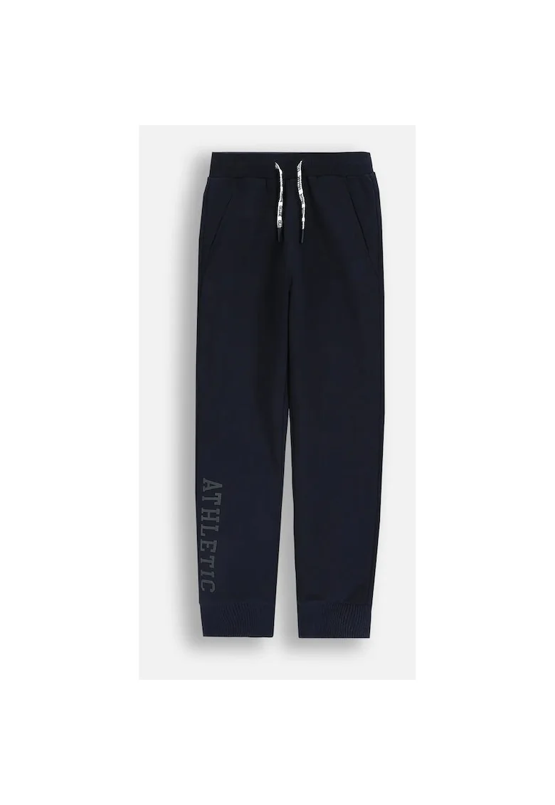 Pantaloni sport cu buzunare oblice si snur pentru ajustare,