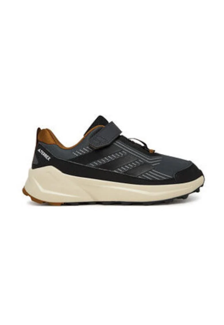 Pantofi sport cu talpa contrastrastanta si banda velcro, pentru trekking