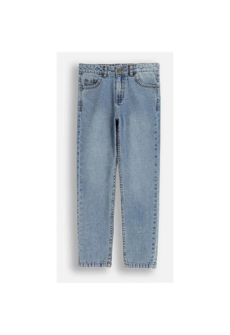 Blugi regular fit cu aspect decolorat
