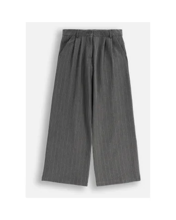 Pantaloni cu croiala ampla si imprimeu in dungi