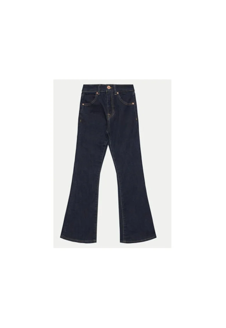 Blugi bootcut cu model uni