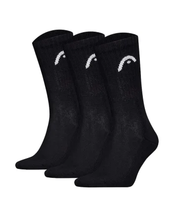 Set de sosete lungi unisex pentru antrenament - 3 perechi, Negru