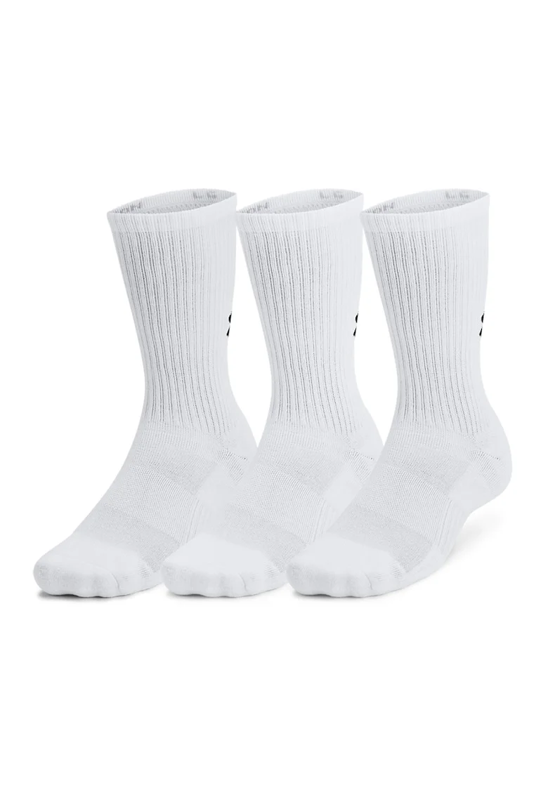 Set de sosete lungi pentru fitness - 3 perechi, Alb murdar