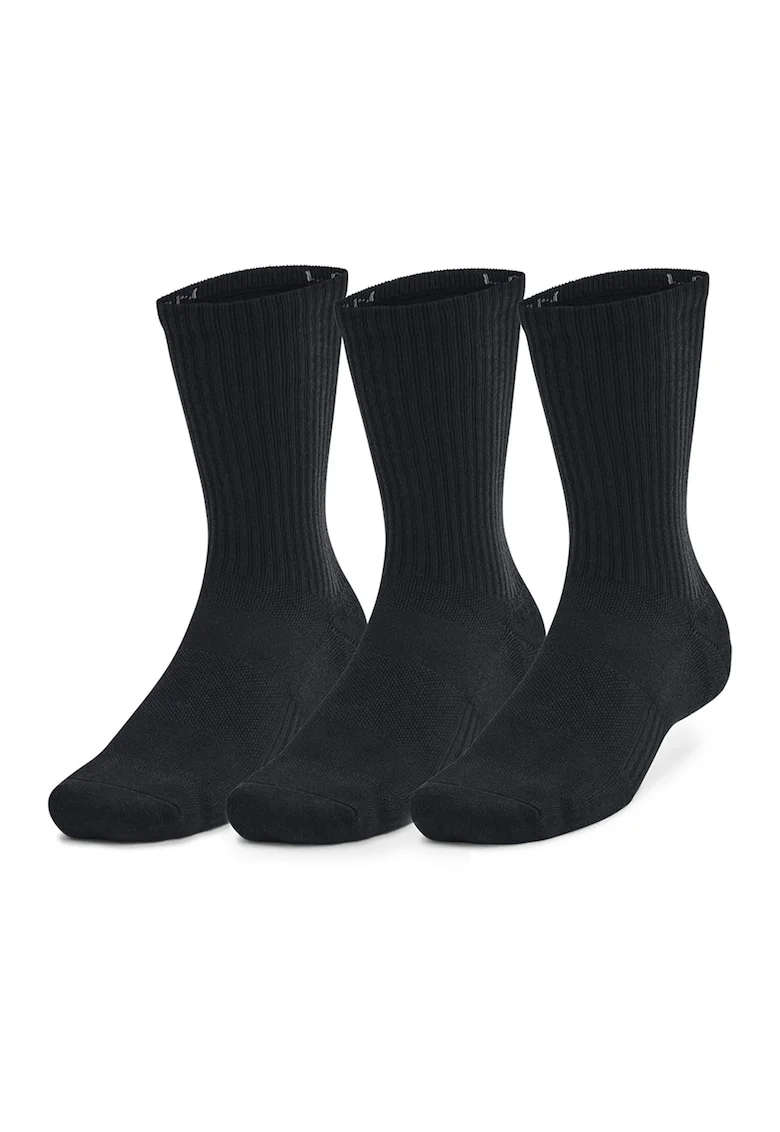 Set de sosete lungi pentru fitness - 3 perechi, Negru