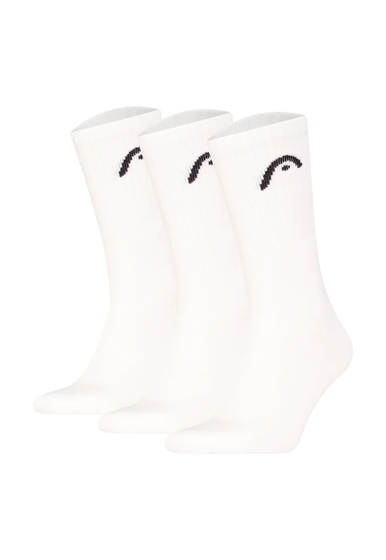 Set de sosete lungi unisex pentru antrenament - 3 perechi, Alb
