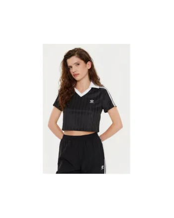 Tricou crop cu detalii logo
