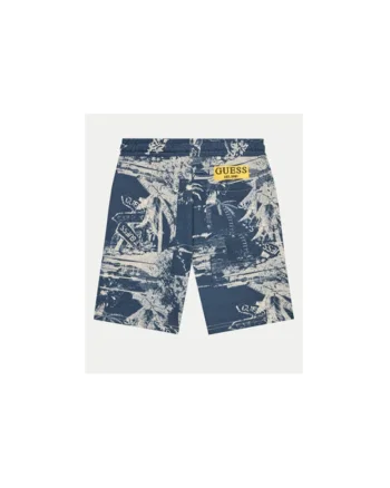 Pantaloni scurti printati din bumbac.