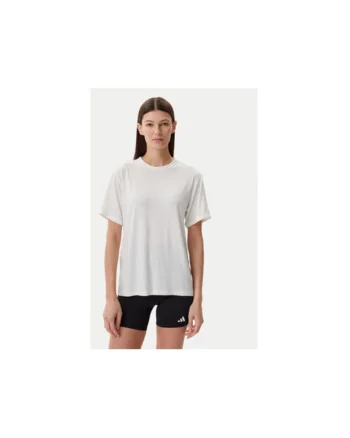 Tricou uni lejer cu decolteu la baza gatului