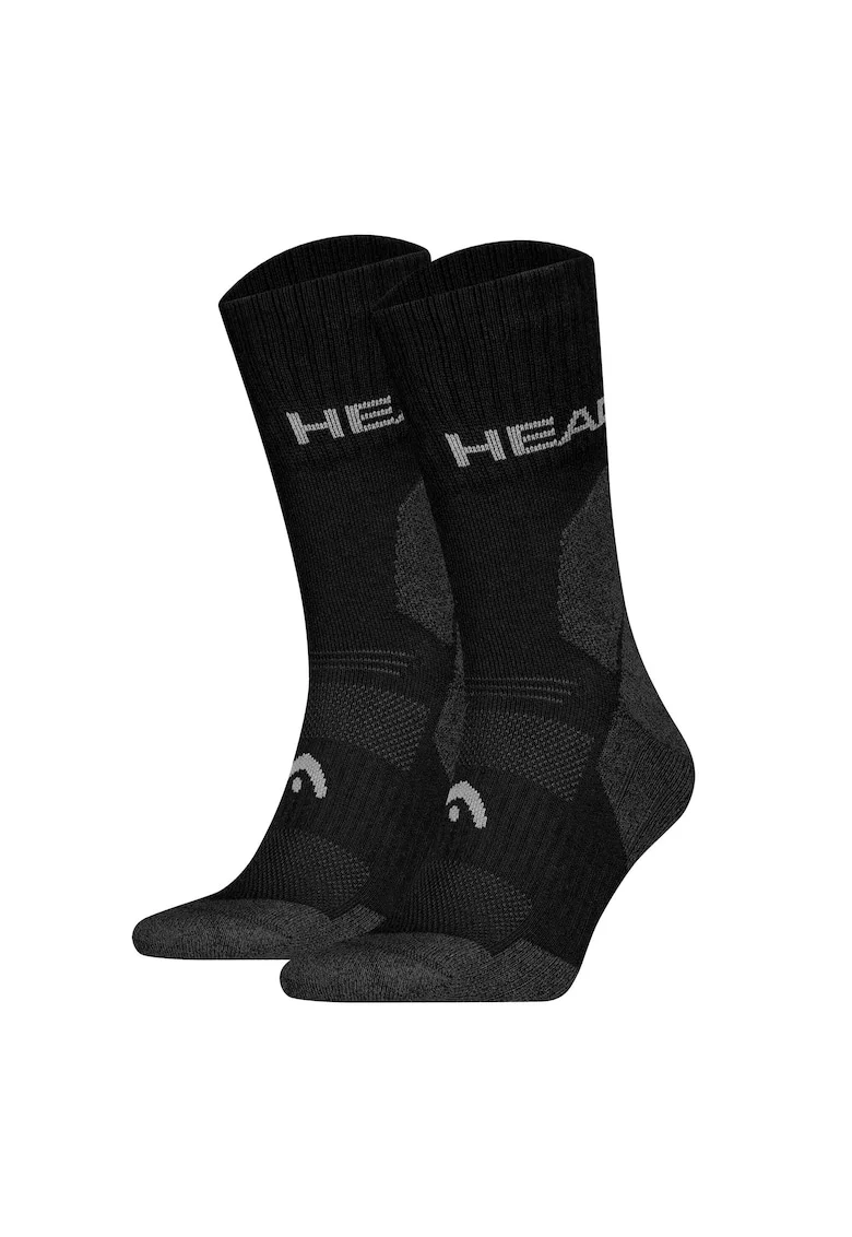 Set de sosete lungi unisex pentru drumetii - 2 perechi, Negru