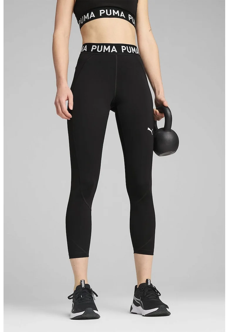 Colanti crop pentru fitness STRONG, Negru