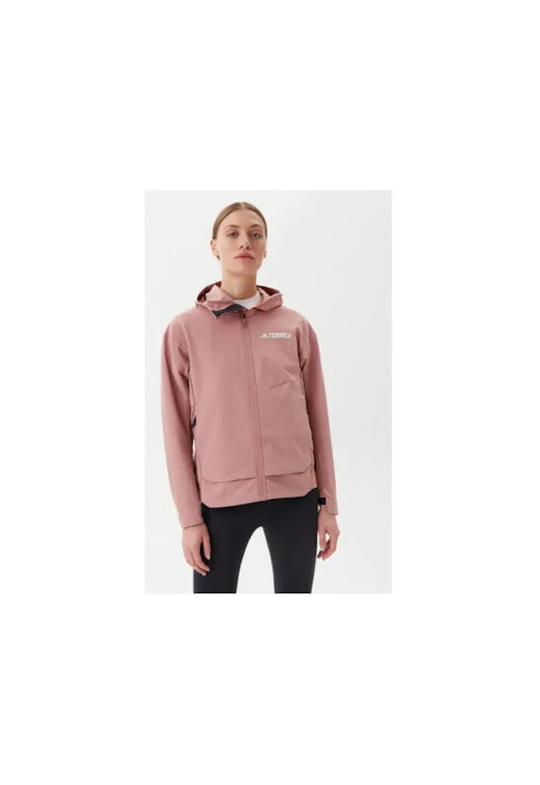 Jacheta Softshell trekking cu detaliu logo